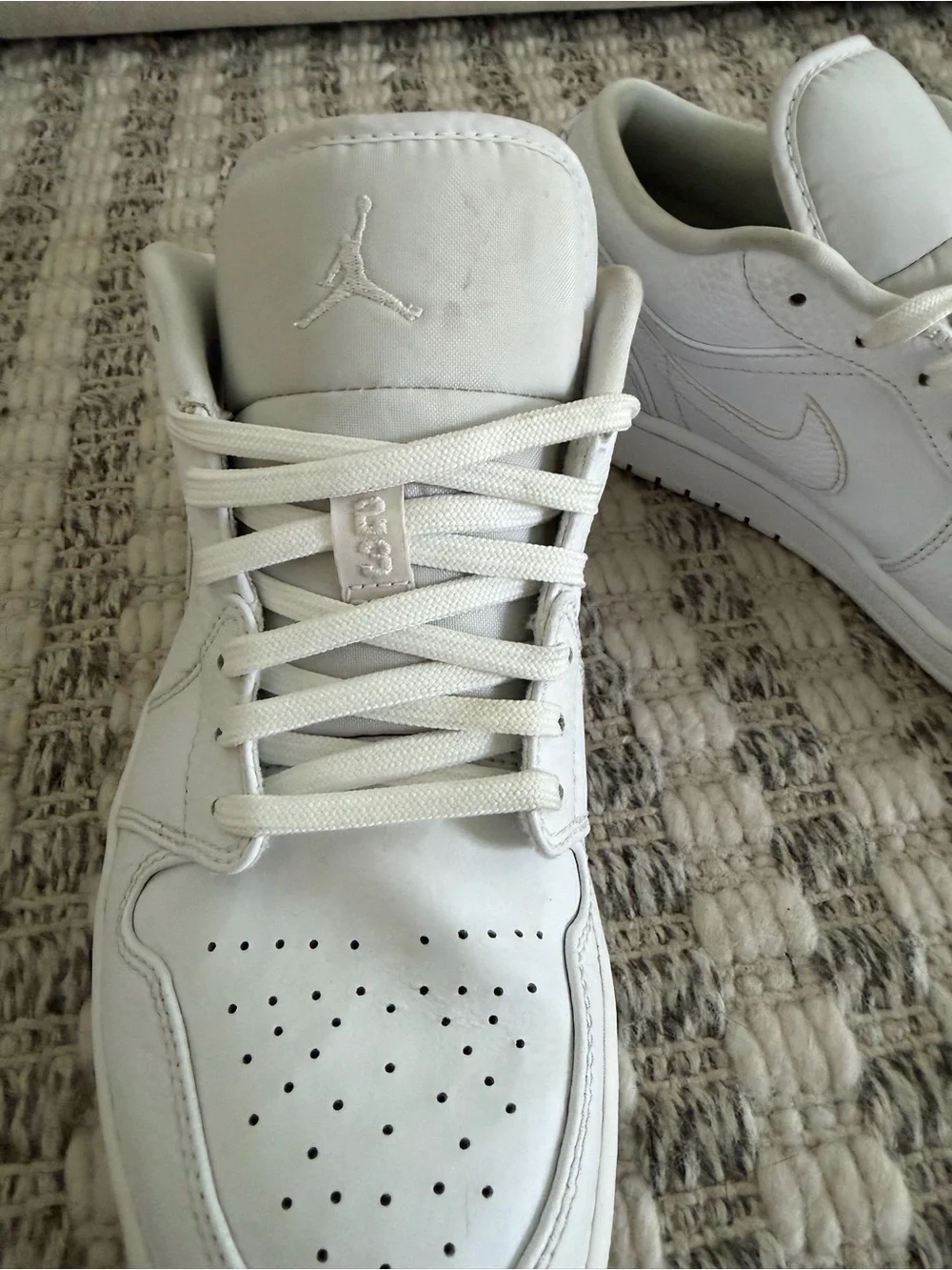 Men’s Air Jordan 1 Low Sneakers - White size 9.5